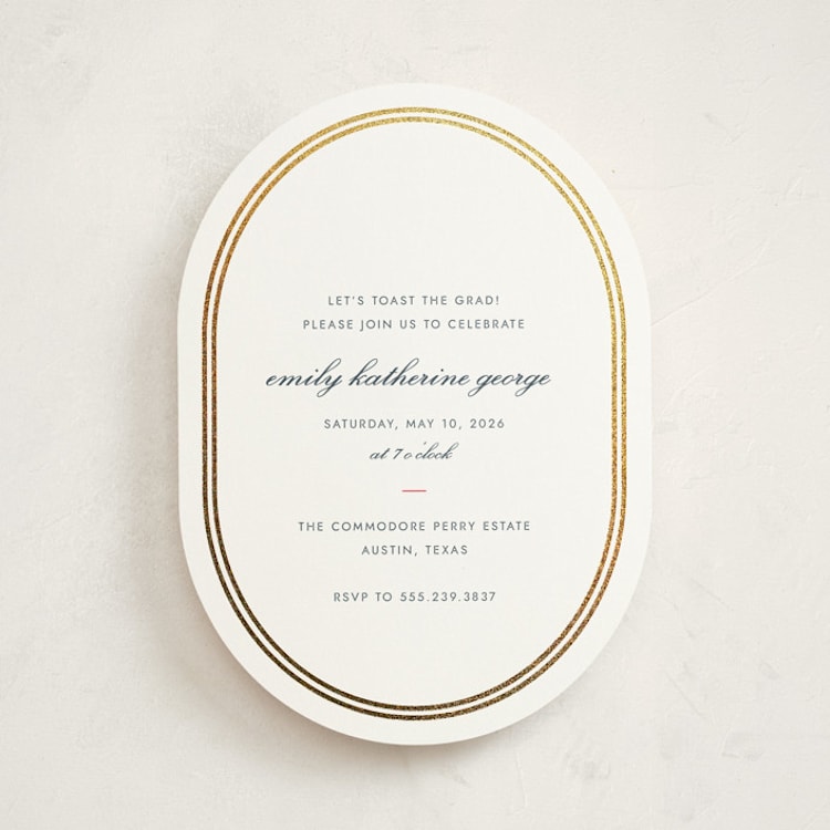 "toast the grad" - Graduation Party Invitations in Cherry by Megan Davis - Front