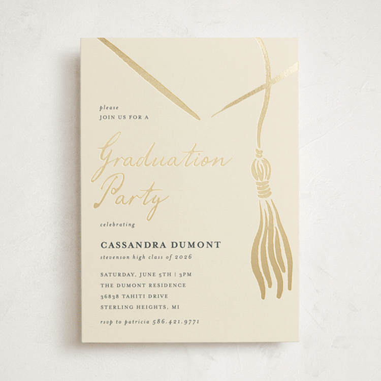 "Inked" - Graduation Party Invitations in Ink by Jamie Alexander - Front