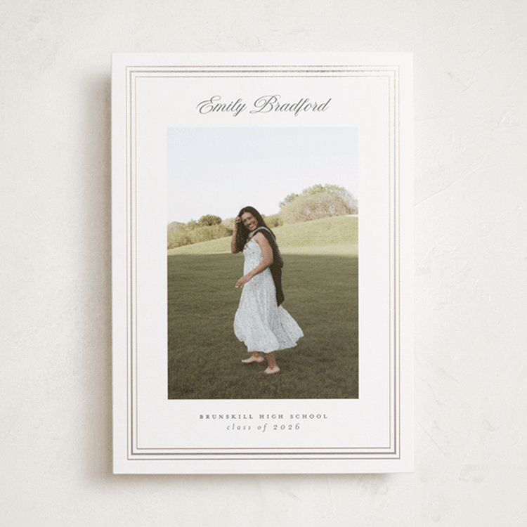 "Triple Frame" - Graduation Announcements in Pearl by Nicole Walsh - Front