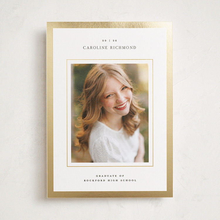 "Caroline" - Graduation Announcements in Opal by Pixel and Hank - Front