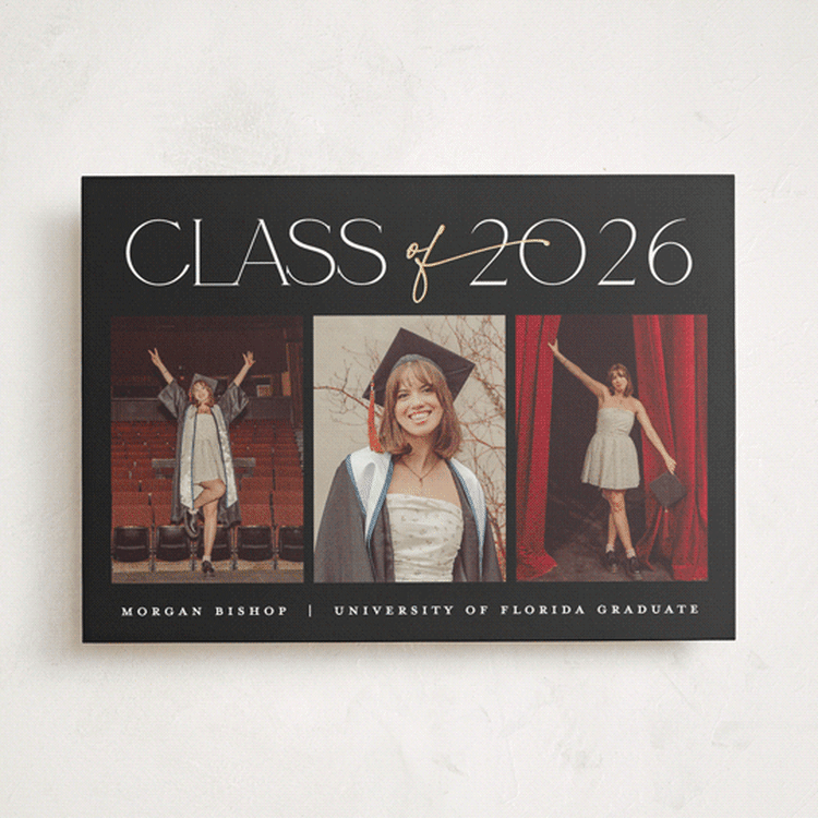 "Timeline" - Graduation Announcements in Ink by Carolyn MacLaren - Front
