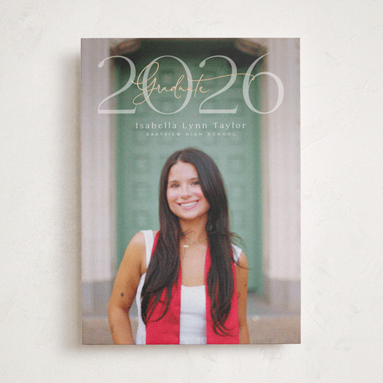"Overlap" - Graduation Announcements in Ivory by Michelle Taylor - Front