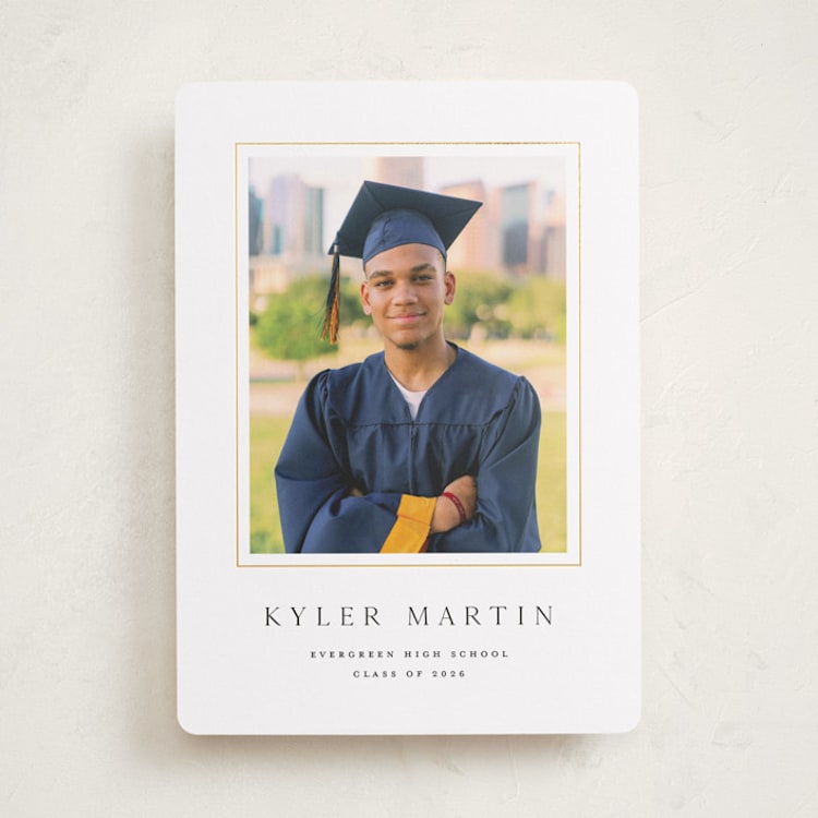 "serif" - Graduation Announcements in Snow by Sarah Curry - Front