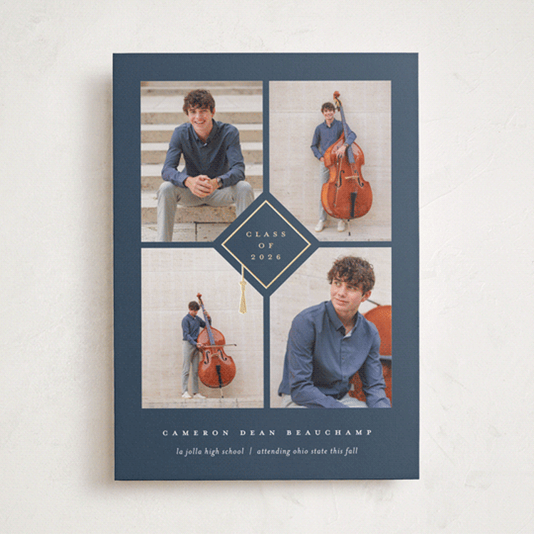 "Grad Grid" - Graduation Announcements in Steel by Erica Krystek - Front