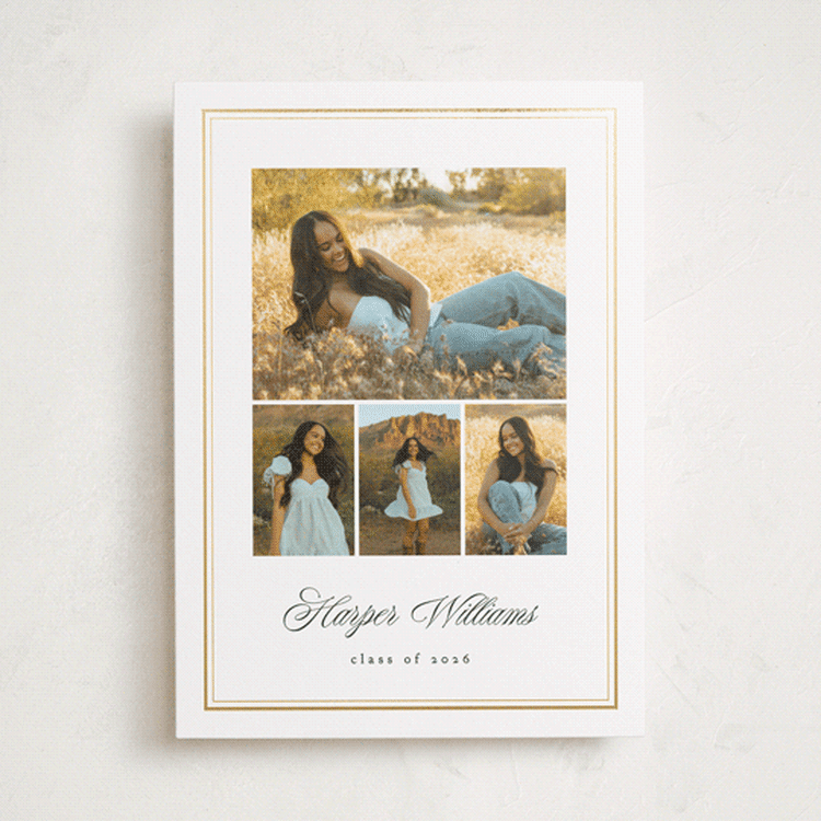 "Hampton House" - Graduation Announcements in Snow by Erin L. Wilson - Front