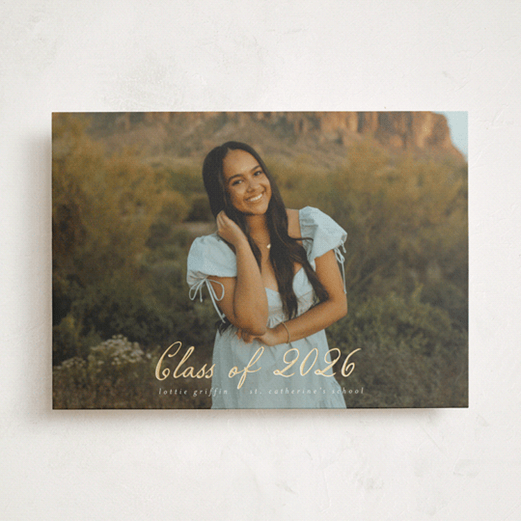 "Grad Greetings" - Graduation Announcements in Pearl by Ashley Iwafuchi - Front