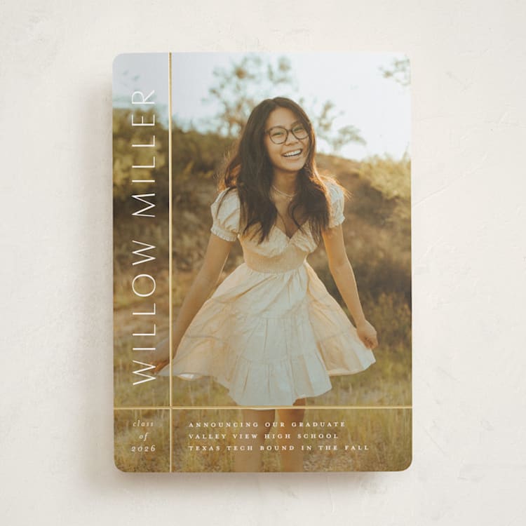 "Grids" - Graduation Announcements in Chalk by Lauren Chism - Front
