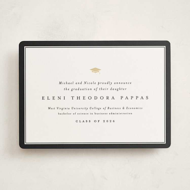 "Gazette" - Graduation Announcements in Newsprint by Lea Delaveris - Front