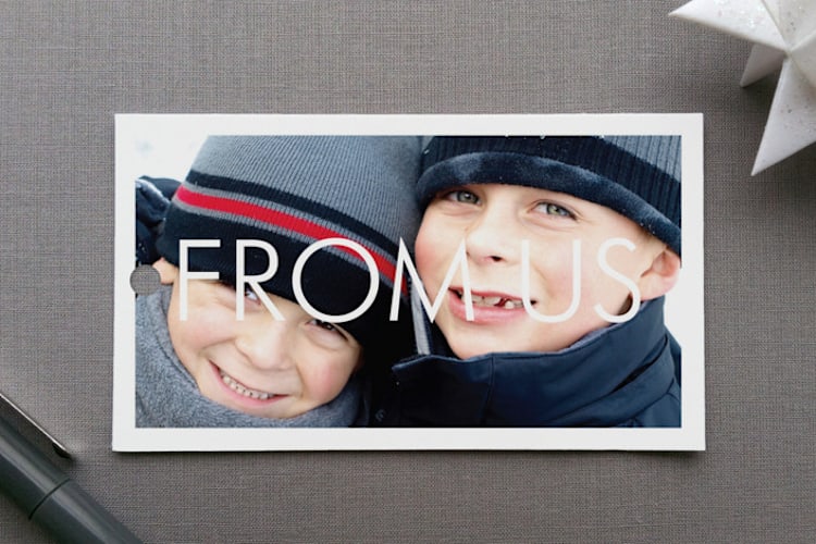 "Bold Gallery" - Gift Tags in Snow by Precious Bugarin Design - Front
