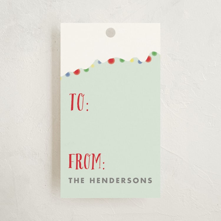 "Campy Little Christmas" - Gift Tags in Mint by Jen Boehler - Front