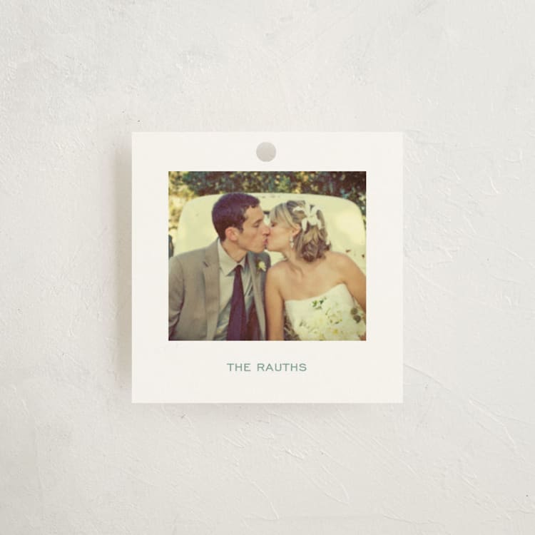 "Mini Photo" - Gift Tags in Steel Blue by Sara Hicks Malone - Front