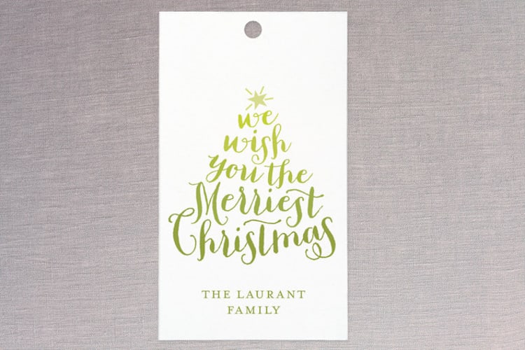 "Ombre" - Gift Tags in Lemon Lime by Lauren Chism - Front