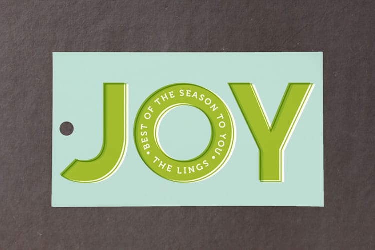 "Best of the Season" - Gift Tags in Lime by Jana Volfova - Front