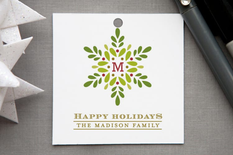 "Ivy Bright" - Gift Tags in Gold by Griffinbell Paper Co. - Front