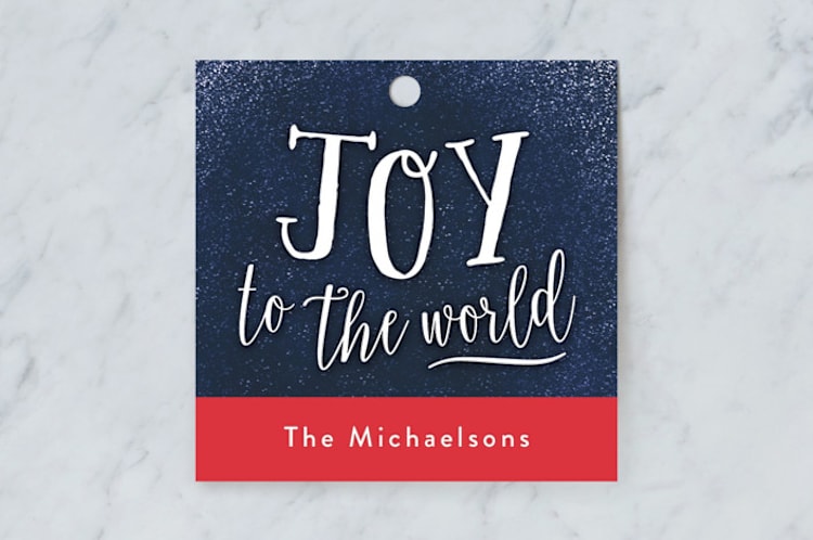 "Snow Globe Wishes" - Gift Tags in Candy Cane by Kelly Nasuta - Front
