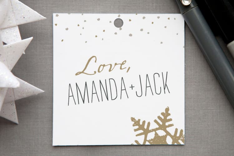 "Silver and Gold" - Gift Tags in Gold by Jody Wody - Front