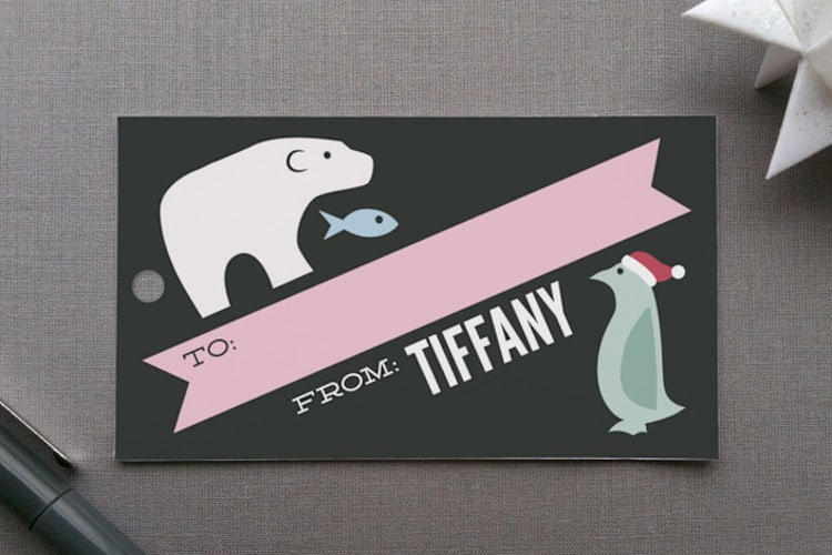 "Winter Friends" - Gift Tags in Midnight by Jessie Steury - Front