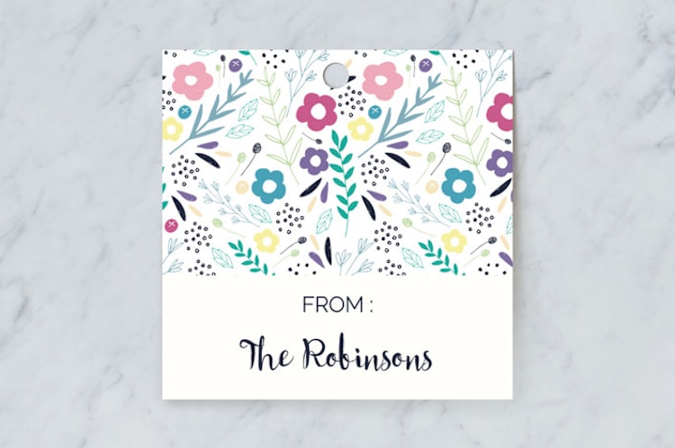 "Sweet Arrivals" - Gift Tags in Cream by Rebecca Humphreys - Front