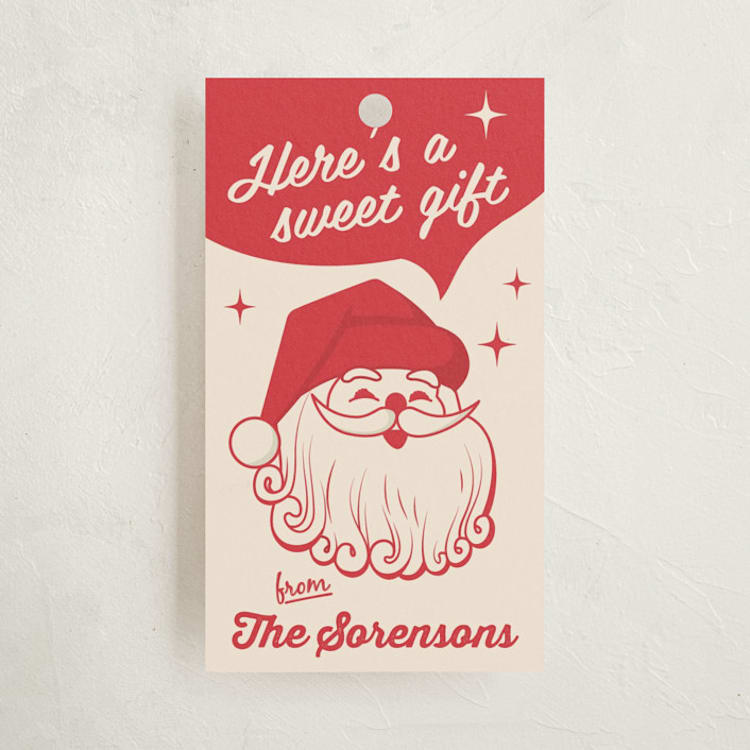 "Christmas Time" - Gift Tags in Ruby by GeekInk Design - Front