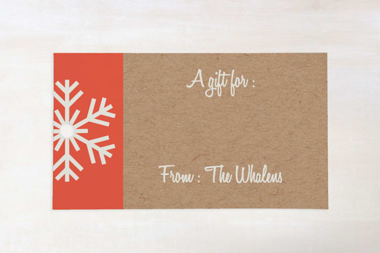 "Snail Mail Season's Greetings" - Gift Tags in Kraft by Jennifer Morehead - Front