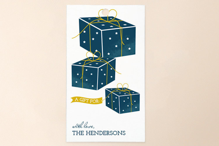 "8 Nights" - Gift Tags in Night by Kayla King - Front