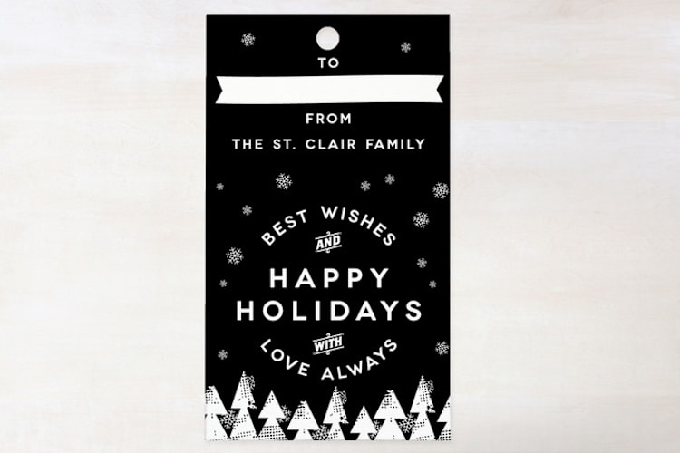 "The Gangs All Here" - Gift Tags in Onyx by Christina Novak - Front