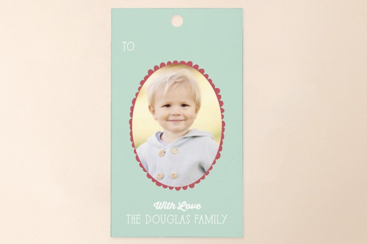 "Funny Frames" - Gift Tags in Winter Sky by peetie design - Front