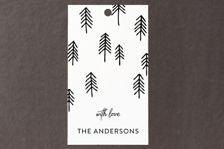 "Christmas Trees" - Gift Tags in Snowflake by My Splendid Summer - Front