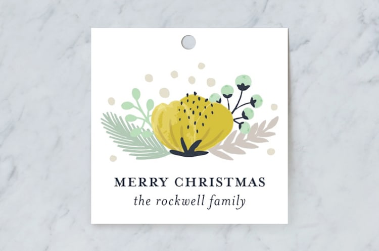 "Botanical" - Gift Tags in Daffodil by Beth Schneider - Front