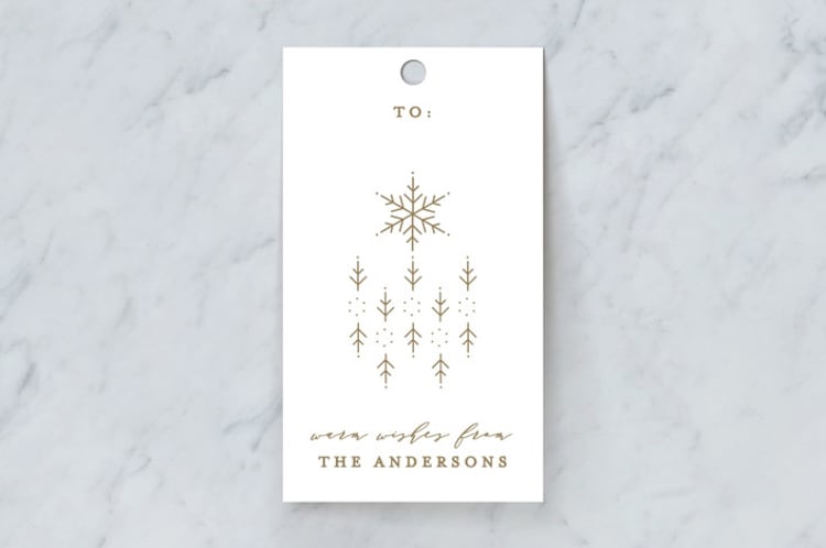 "Snowflake Scatter" - Gift Tags in Medallion by curiouszhi - Front