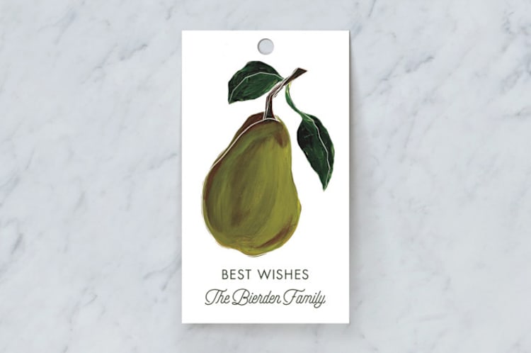 "Winter Pear" - Gift Tags in Pear by Sarah Fitzgerald - Front
