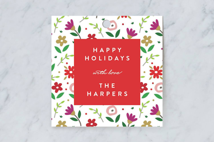 "Holiday Bloom" - Gift Tags in Christmastime by Erica Krystek - Front