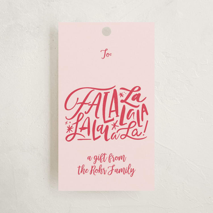"little lala" - Gift Tags in Blush by Carrie ONeal - Front