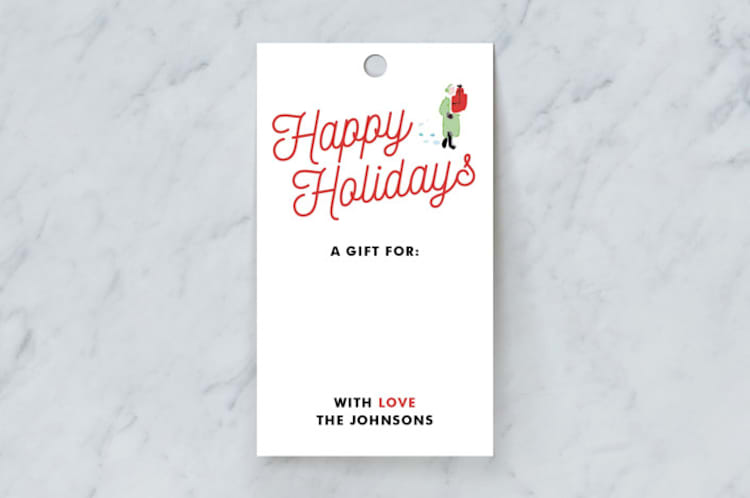 "Holiday Hustle" - Gift Tags in Snow Day by Patrice Horvath - Front