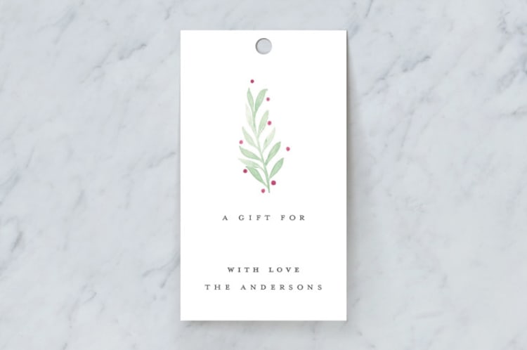 "Painted Botanical" - Gift Tags in Fern by Liz Conley - Front