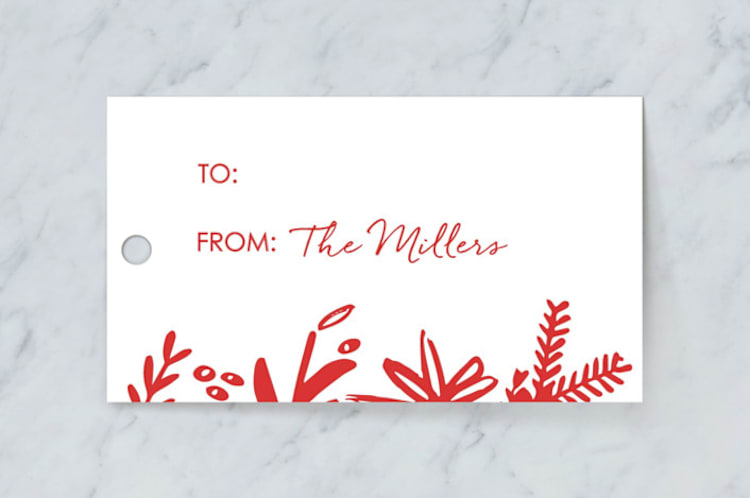 "Bold and Festive" - Gift Tags in Holly by Makewells - Front