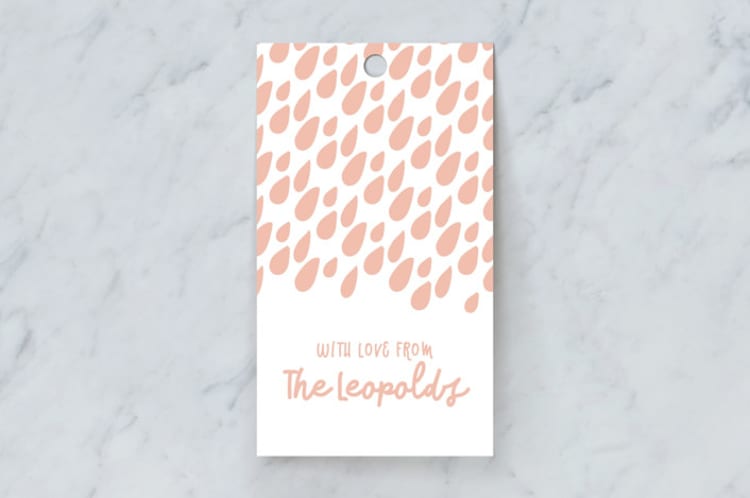 "Roseate" - Gift Tags in Blush by Marabou Design - Front