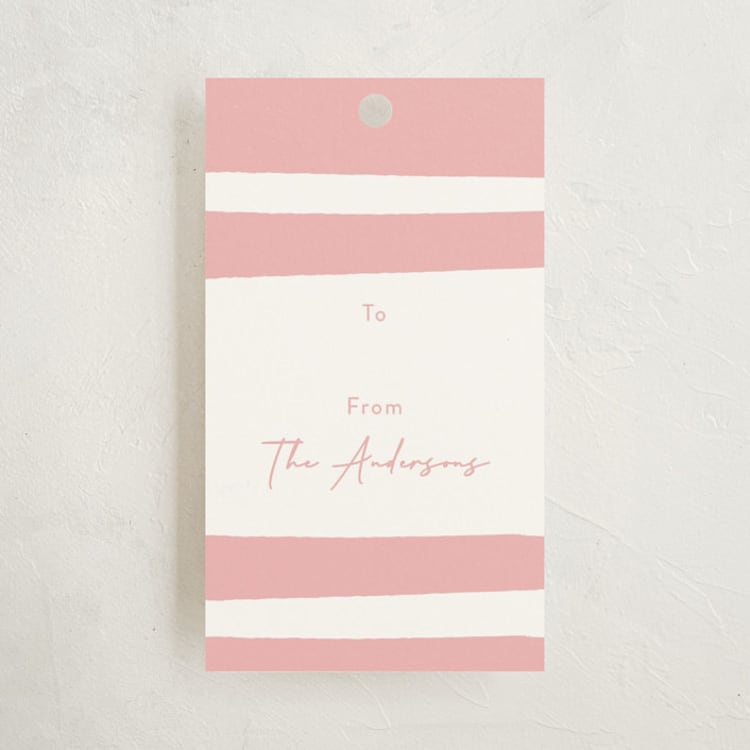 "Swan Pond B" - Gift Tags in Blush by Stacey Day - Front
