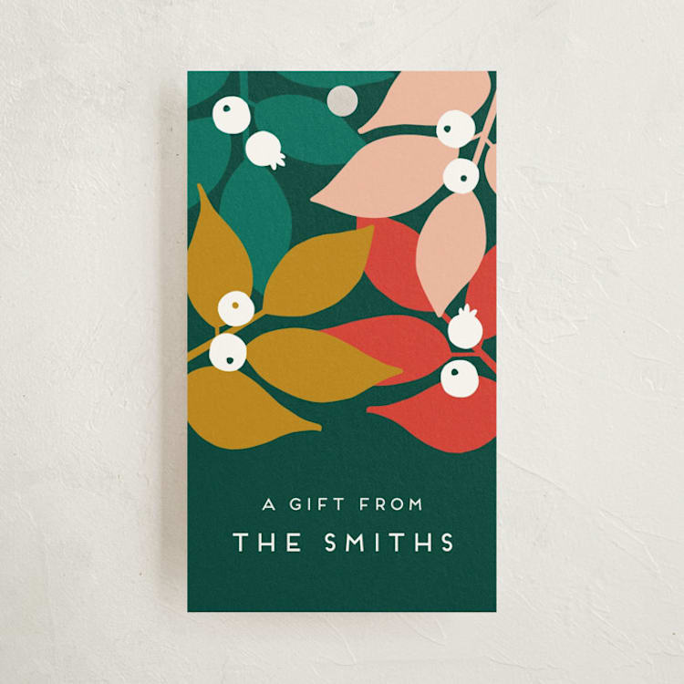 "Mod Leaves" - Gift Tags in Festive by Genna Blackburn - Front
