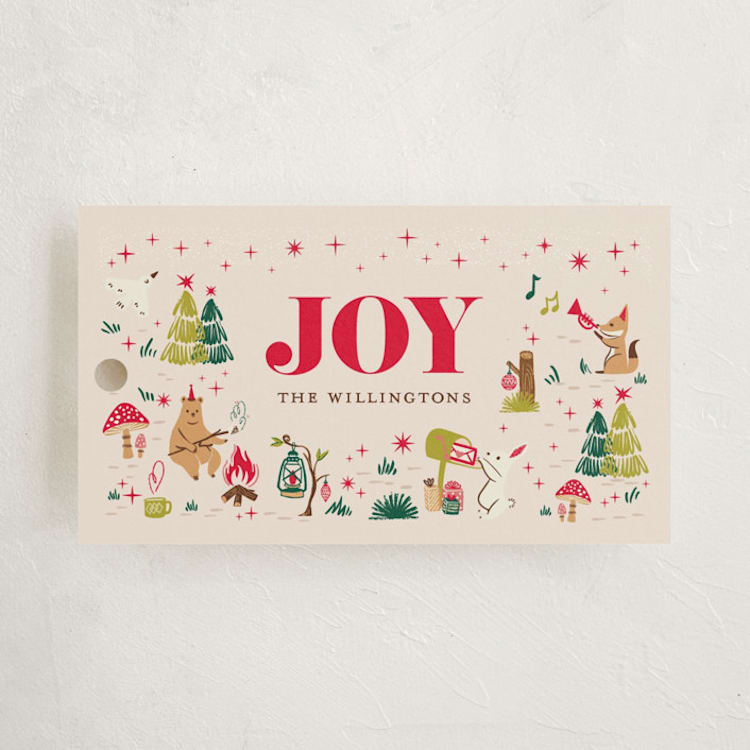 "Woodland Christmas" - Gift Tags in Berries by Vivian Yiwing - Front