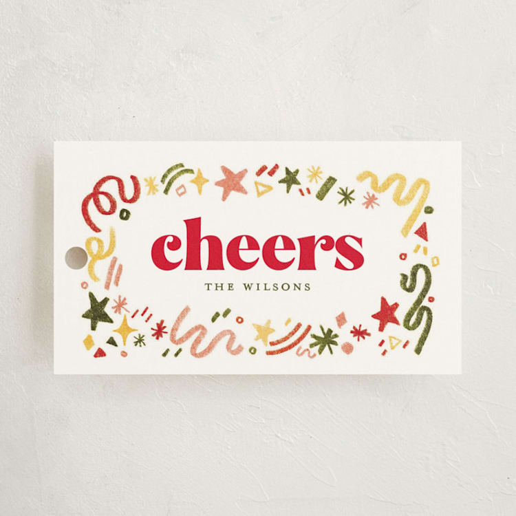 "Christmas Confetti" - Gift Tags in Santa by Vivian Yiwing - Front