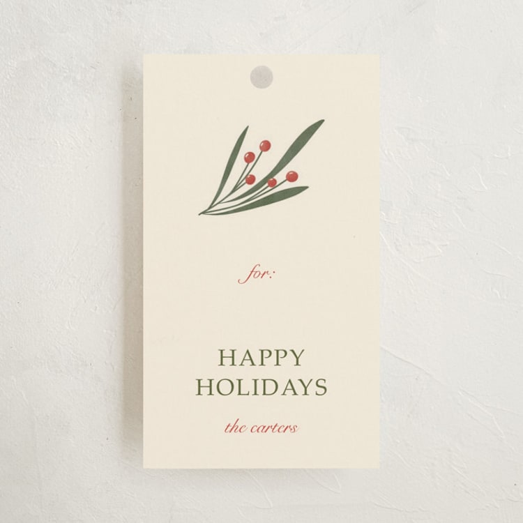 "Merry Mistletoe 3" - Gift Tags in Greenery by On Friday We - Front