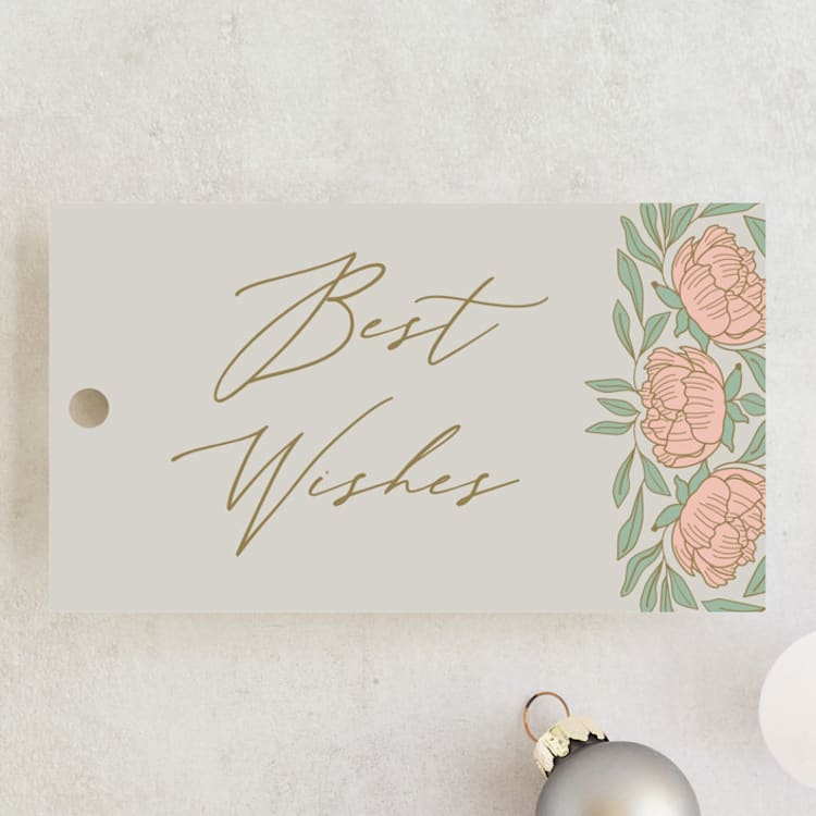 "Peony" - Gift Tags in Petal by Zani van Zyl - Front