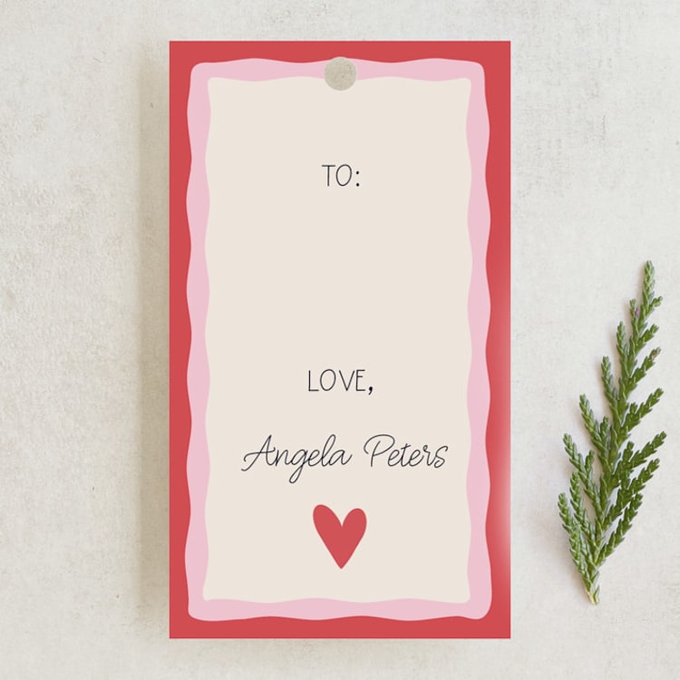 "A Little Love" - Gift Tags in Heart by Tina Faselli - Front