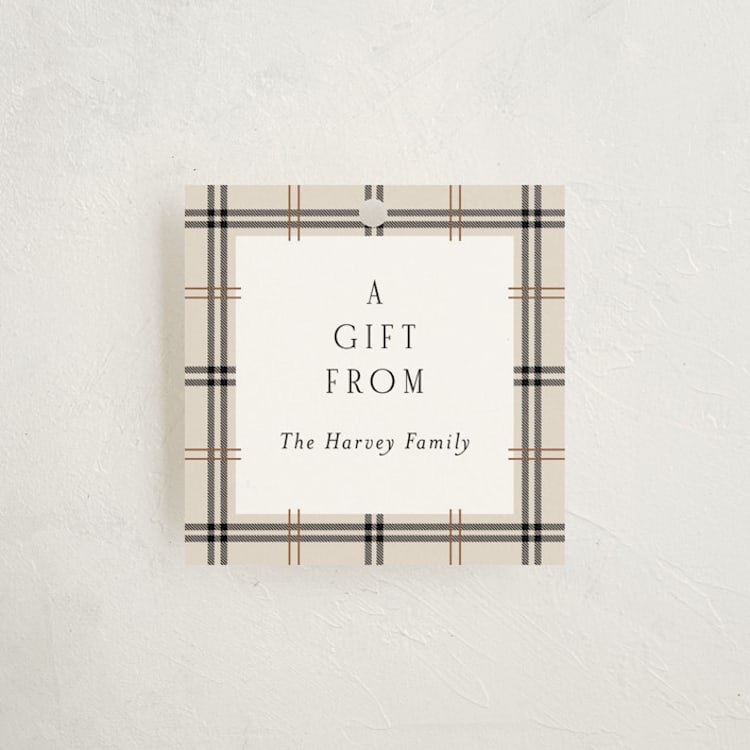 "Window Pane" - Gift Tags in Vanilla by Cindy Reynolds - Front
