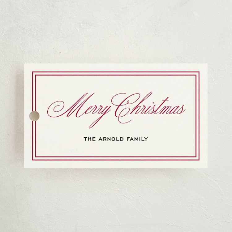 "Glenbrook" - Gift Tags in Merlot by Annie Shapiro - Front