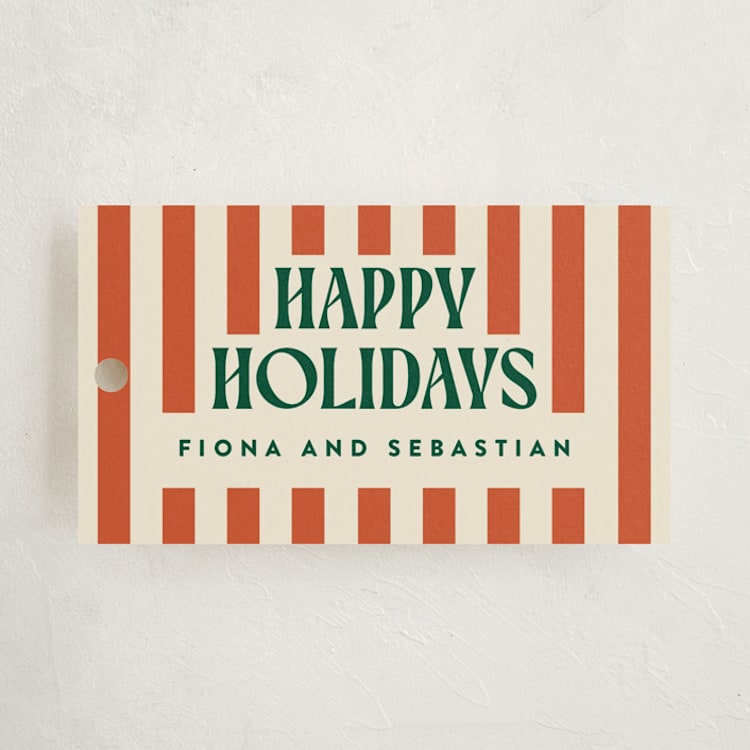 "Bold & Bright" - Gift Tags in Mistletoe by Ekko Studio - Front