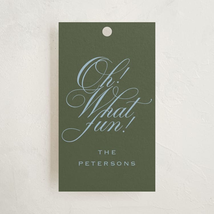 "Family Traditions" - Gift Tags in Evergreen by Erin Hodges - Front