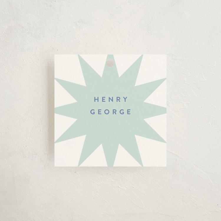 "Shining Star" - Gift Tags in Ocean by Alston Foster - Front