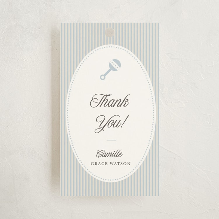 "hochet" - Gift Tags in Bluebell by Benita Crandall - Front